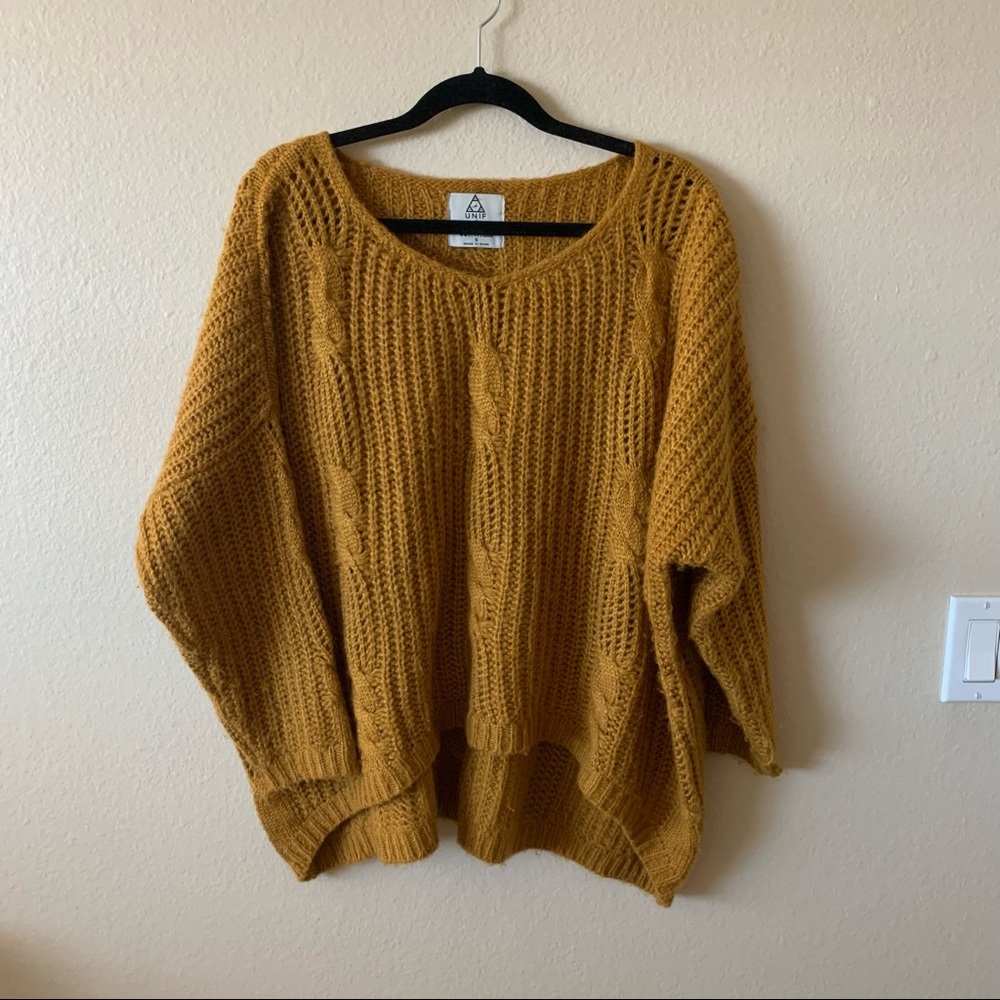 UNIF x UO oversized cable knit sweater